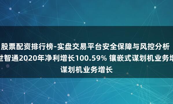 股票配资排行榜-实盘交易平台安全保障与风控分析 捷世智通2020年净利增长100.59% 镶嵌式谋划机业务增长