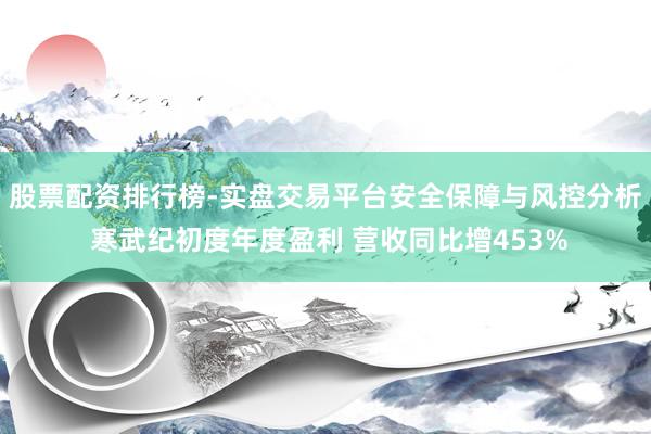 股票配资排行榜-实盘交易平台安全保障与风控分析 寒武纪初度年度盈利 营收同比增453%